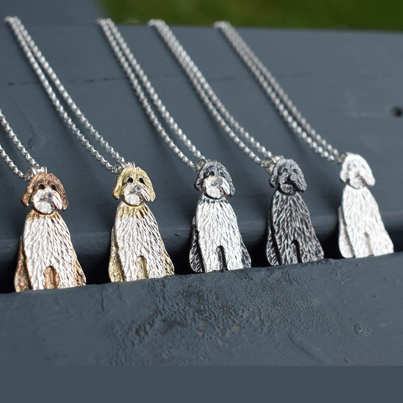 Labradoodle necklace, silver Labradoodle necklace, silver Labradoodle jewellery, gold Labradoodle jewellery, gift for Labradoodle lover, gift for Labradoodle owner, present for Labradoodle mum