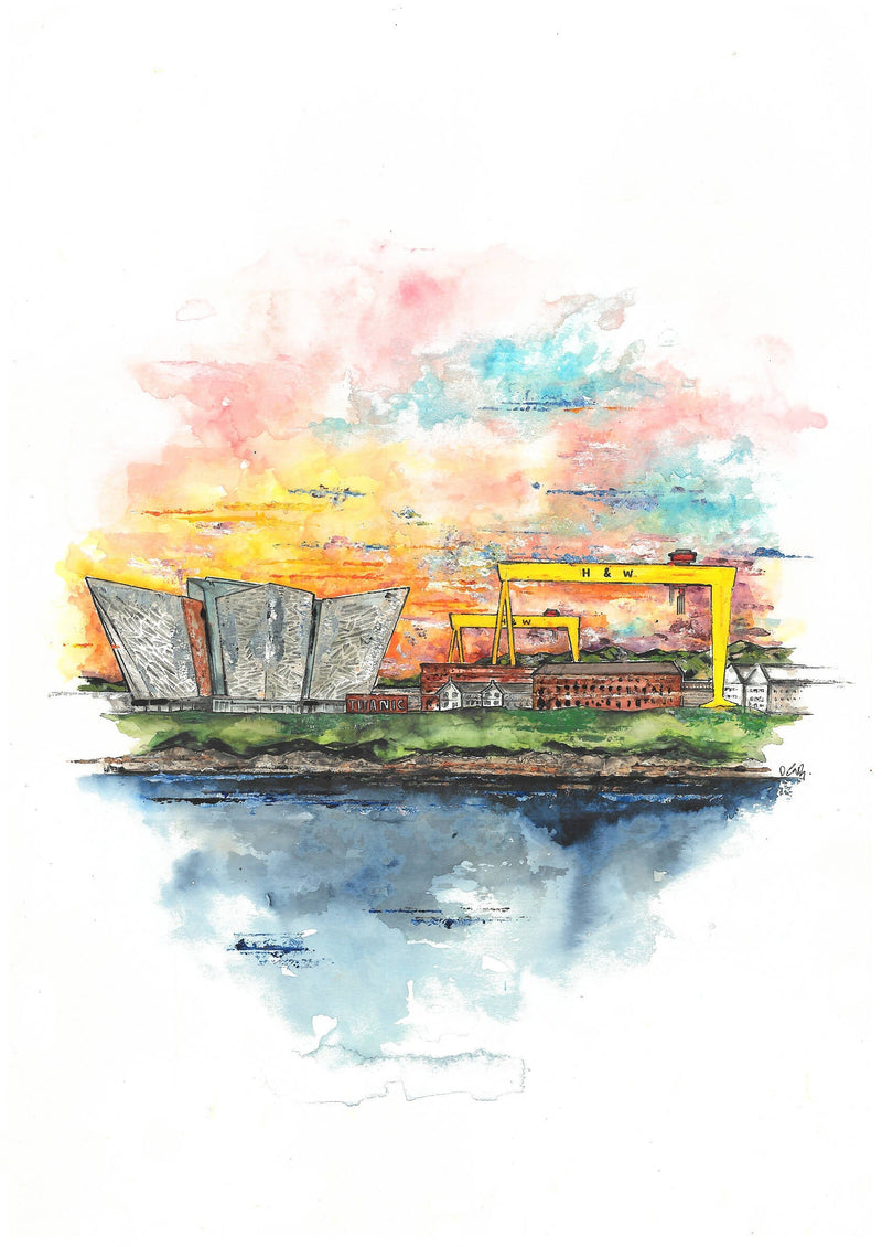 Titanic Quarter at Sunset - A4 Print