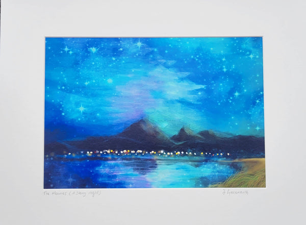 The Mournes - A Starry Night - Mounted Print