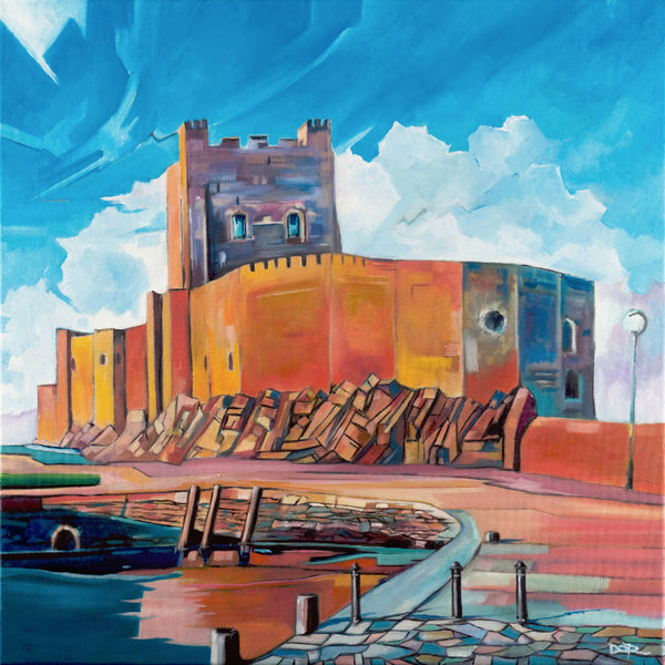 Carrickfergus Castle Vibrant Giclée Print - Irish Castle