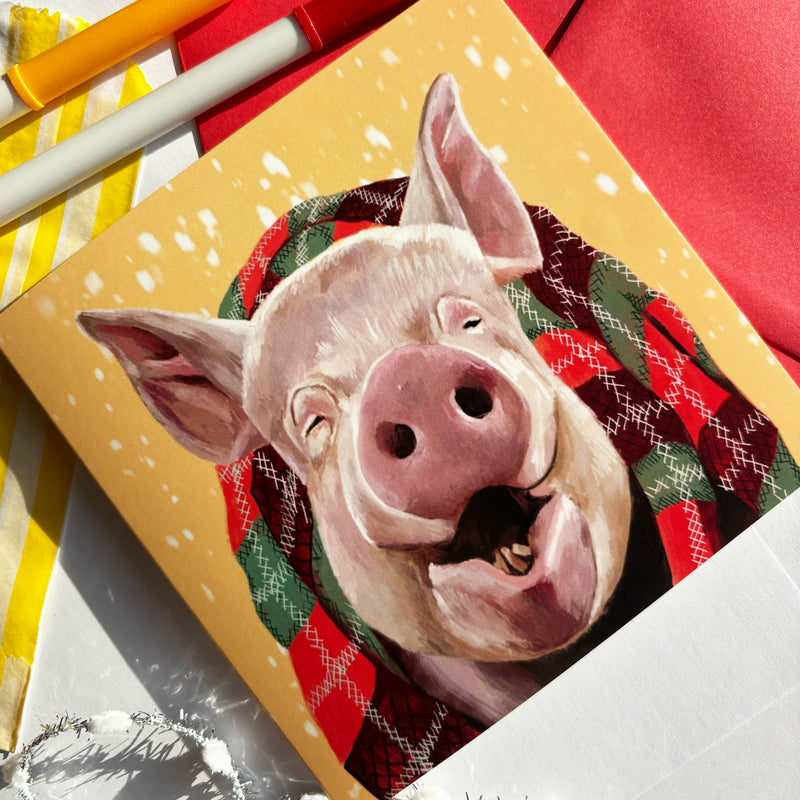 Pig Christmas Card