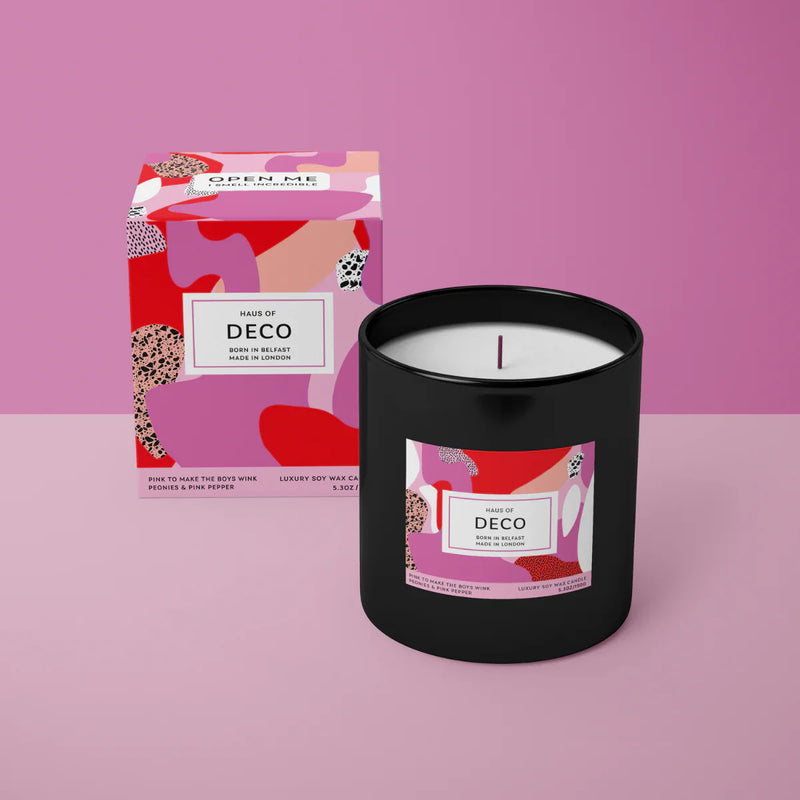 Pink to Make the Boys Wink - Peonies & Pink Pepper Soy Wax Candle