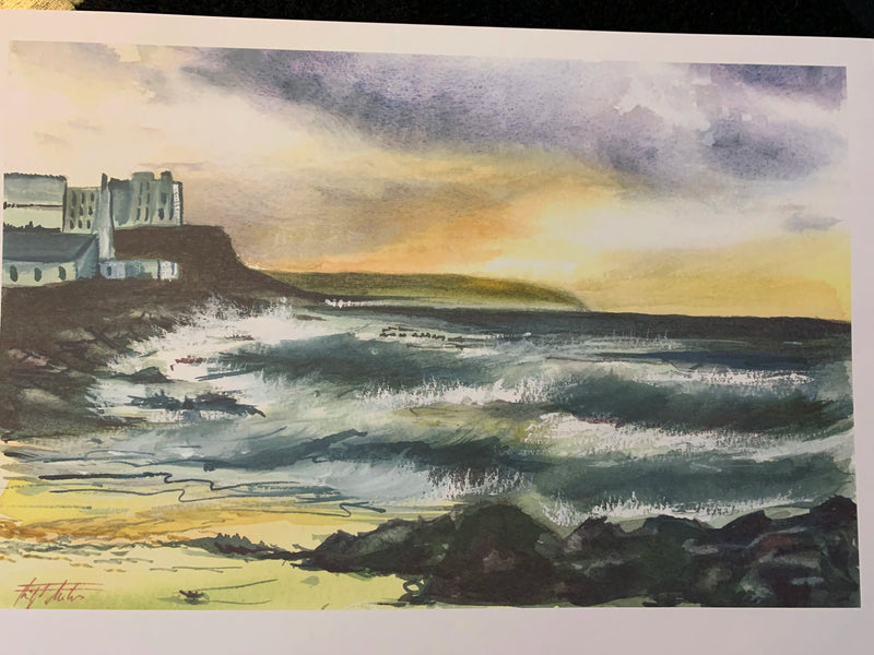 Watercolour painting of Portstewart, Co Antrim, Northern Ireland