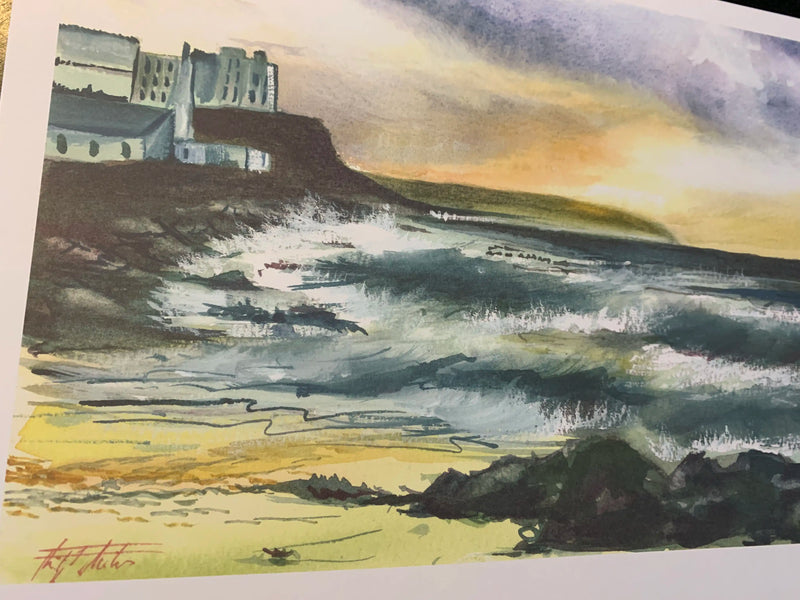 Watercolour painting of Portstewart, Co Antrim, Northern Ireland