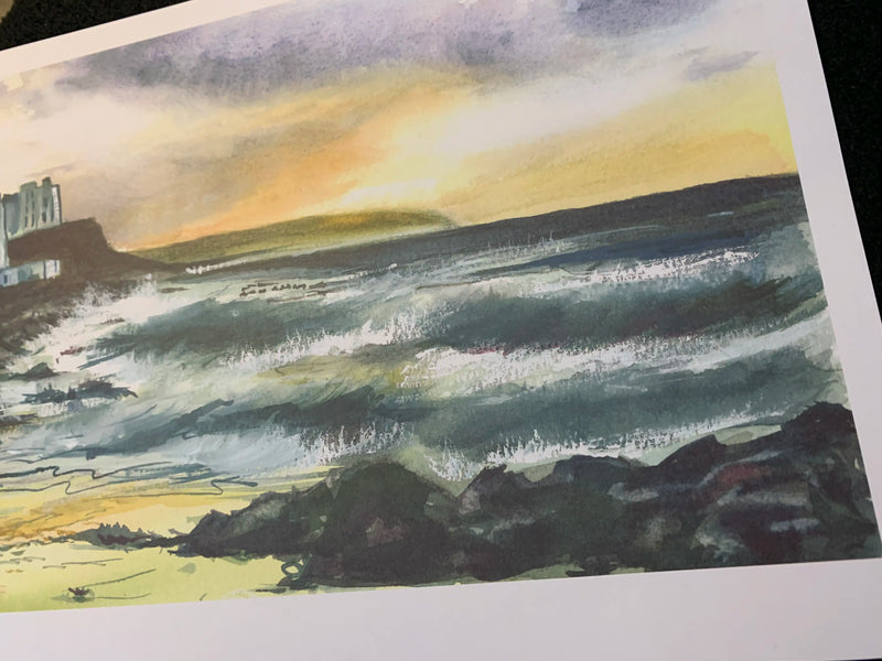 Watercolour painting of Portstewart, Co Antrim, Northern Ireland