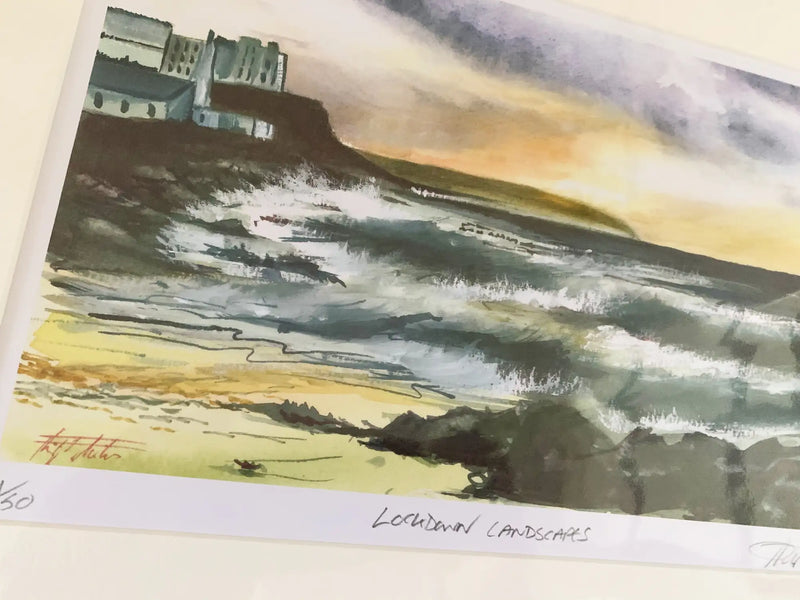 Watercolour painting of Portstewart, Co Antrim, Northern Ireland