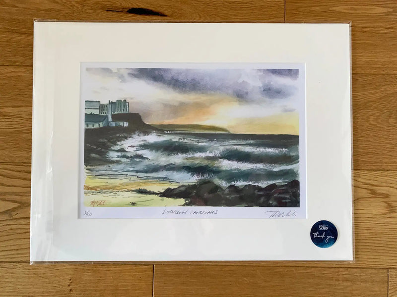 Watercolour painting of Portstewart, Co Antrim, Northern Ireland