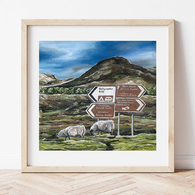 Road to Ballycastle Mounted Art Print