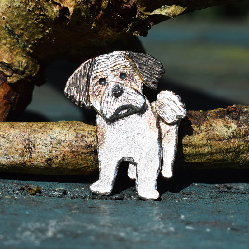 shih tzu brooch, shih tzu pin, shih tzu jewellery, gift for shih tzu lover, present for shih tzu owner, shih tzu gift for woman