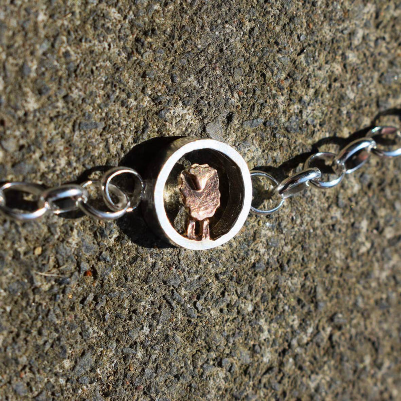 gold sheep bracelet, silver sheep bracelet, sheep jewellery, farm animal bracelet, farm jewellery, irish sheep jewellery, made in ireland jewellery, sheep present for woman, handmade sheep gift