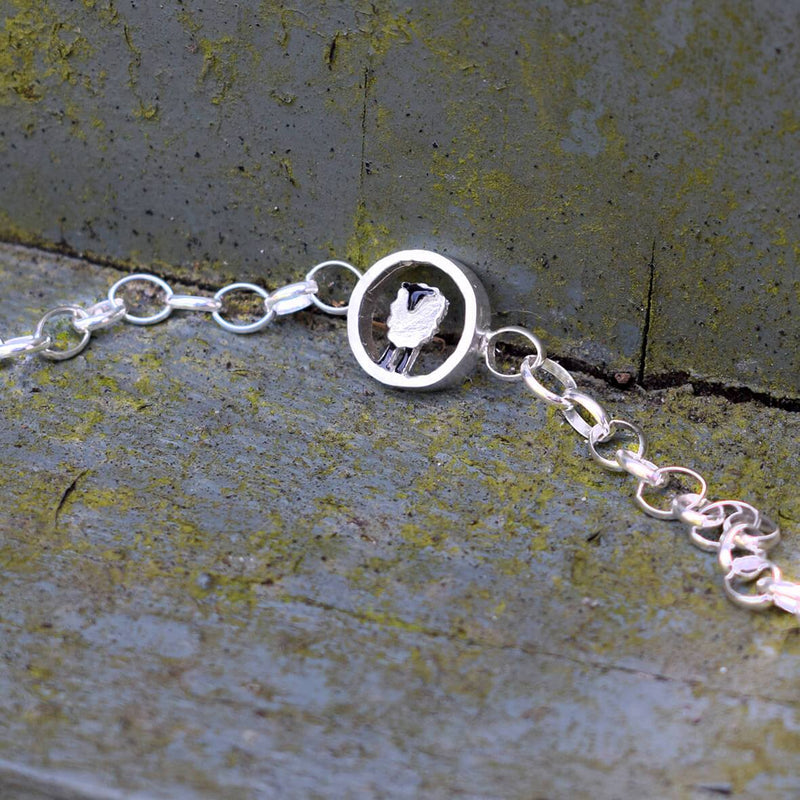 suffolk sheep bracelet, sheep bracelet, shaun the sheep jewellery, gift for shaun the sheep fan, sheep lover present, silver sheep present, sheep jewellery, sheep jewelry