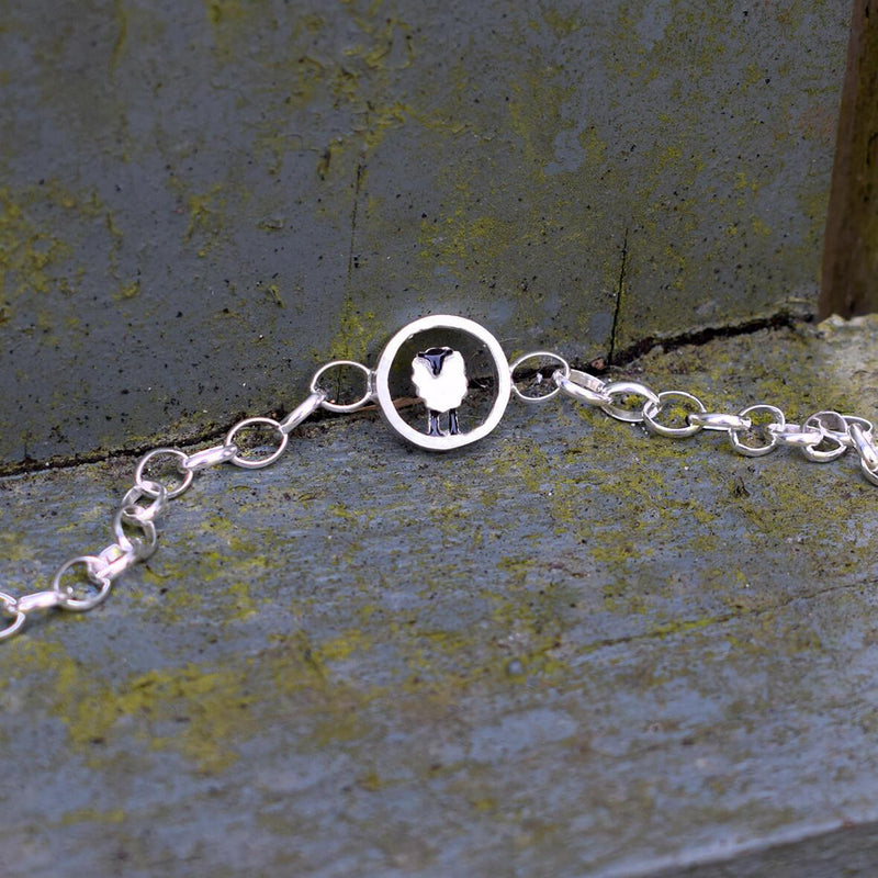 sheep farm gift, present for female farmer, sheep farmer birthday, silver sheep bracelet, suffolk sheep bracelet, suffolk sheep present, jewellery from suffolk