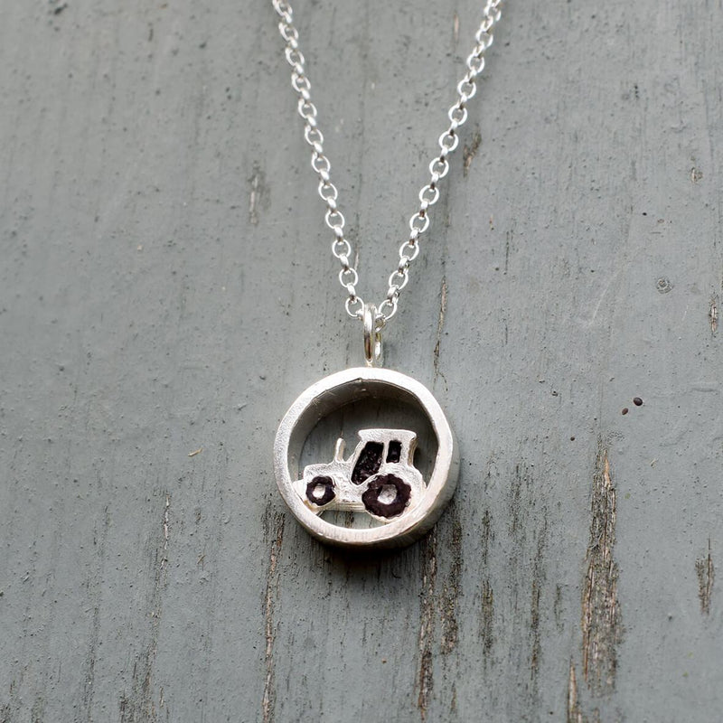 Silver Tractor Pendant