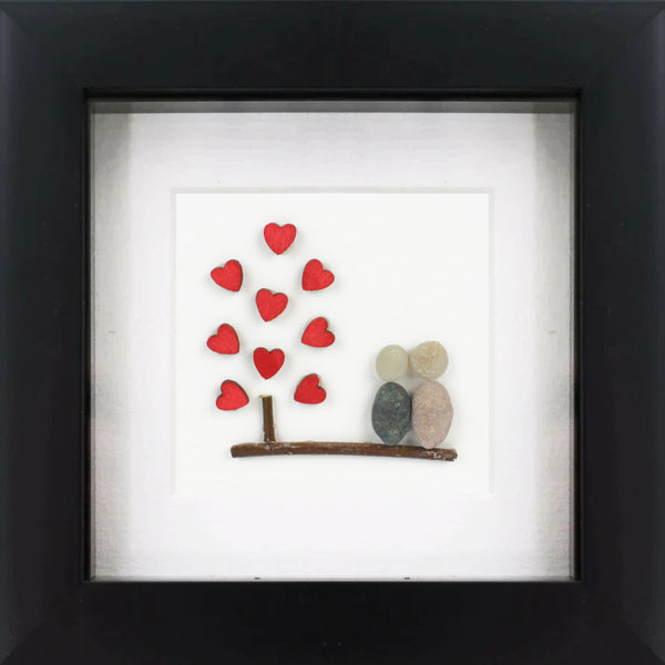 Tree of Hearts Pebble Art
