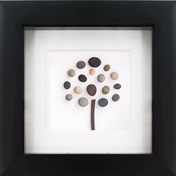 Tree of Life Irish Pebble Art Frame