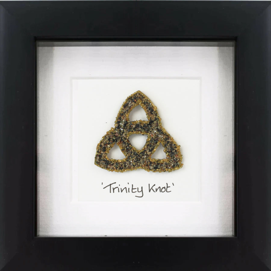 Irish Trinity Knot Irish Pebble Art Frame