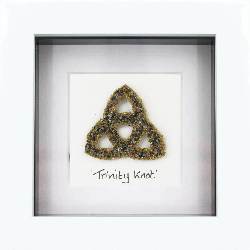 Irish Trinity Knot Irish Pebble Art Frame