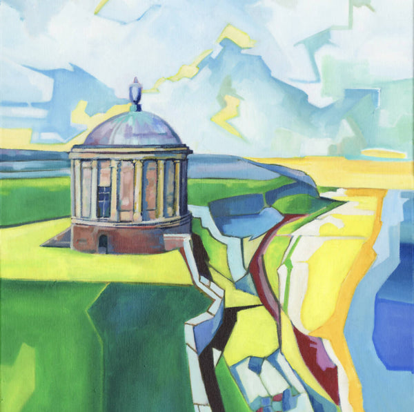 Mussenden Temple Vibrant Giclée Print - Irish Historic Landmarks