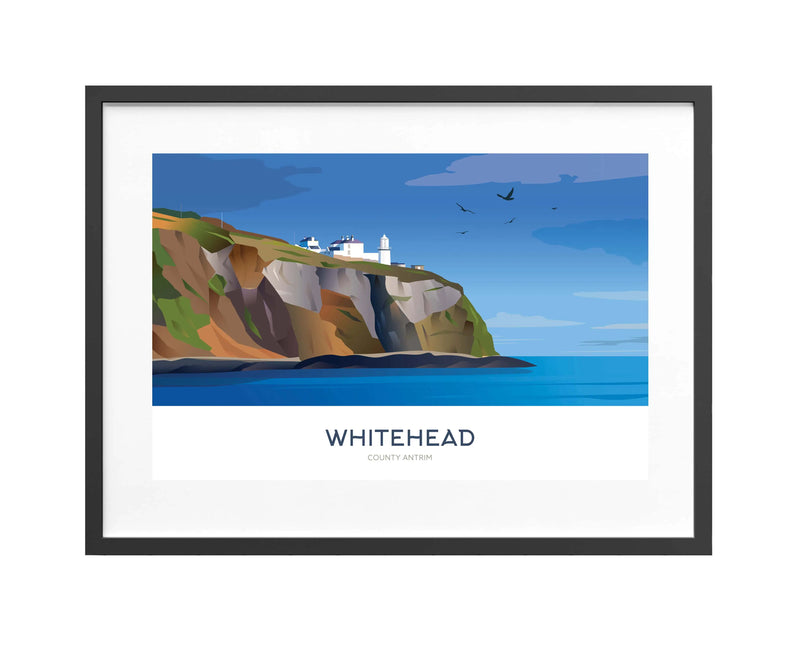 Blackhead Lighthouse, Whitehead, Print, Christmas Wedding Gift, travel print