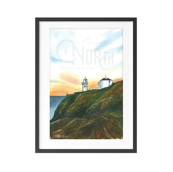 Blackhead Lighthouse, Whitehead, Watercolour print, Northern Ireland, Ireland, Travel Print, House, Wedding gift, Christmas Gift