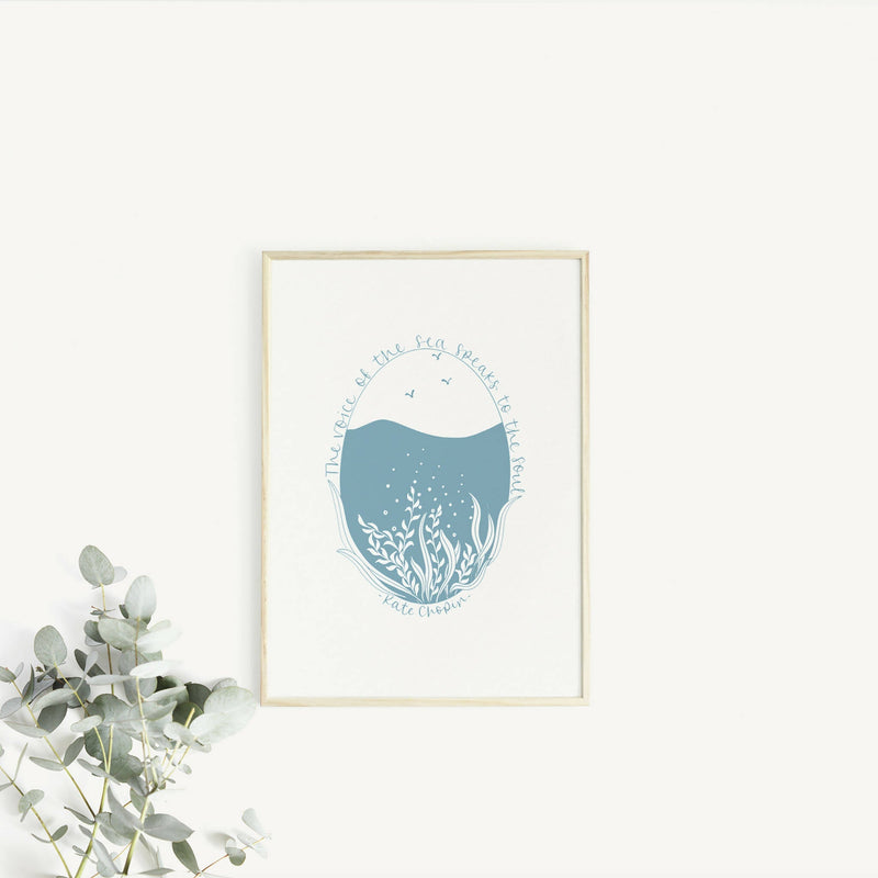 The Voice Of The Sea Speaks To The Soul - A4 Print