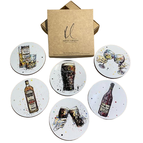 Drinks Coasters Gift Set of 6