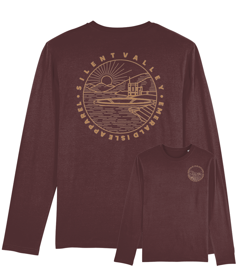 Burgundy Silent Valley Shuffler Long Sleeve T-Shirt