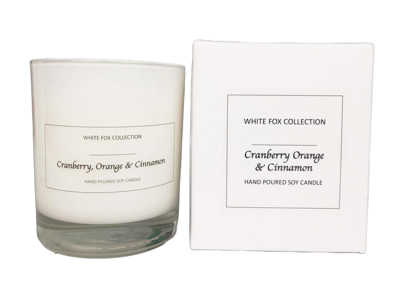 Cranberry, Orange & Cinnamon Hand Poured Soy Candle