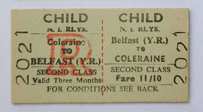 Northern Ireland 'North Coast' framed railway tickets - Range 2