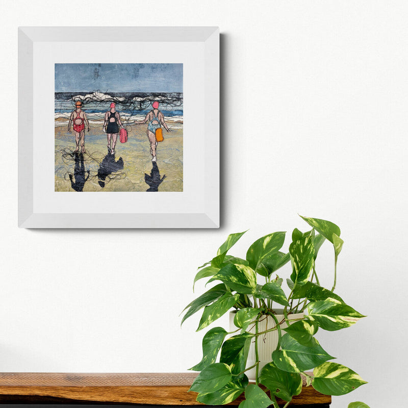 Frankie Creith Sea Swimmers Three print hanging on a wall