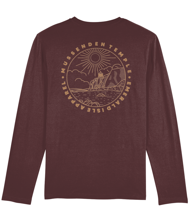 Burgundy Mussenden Temple Shuffler Long Sleeve T-Shirt