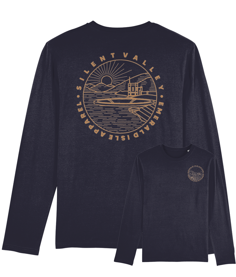 Navy Silent Valley Shuffler Long Sleeve T-Shirt