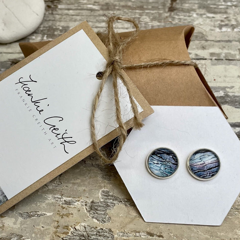 Art Print Stud Earrings