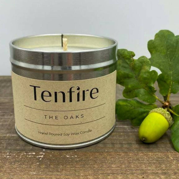 The Oaks Masculine Scent Soy Wax Candle Tin
