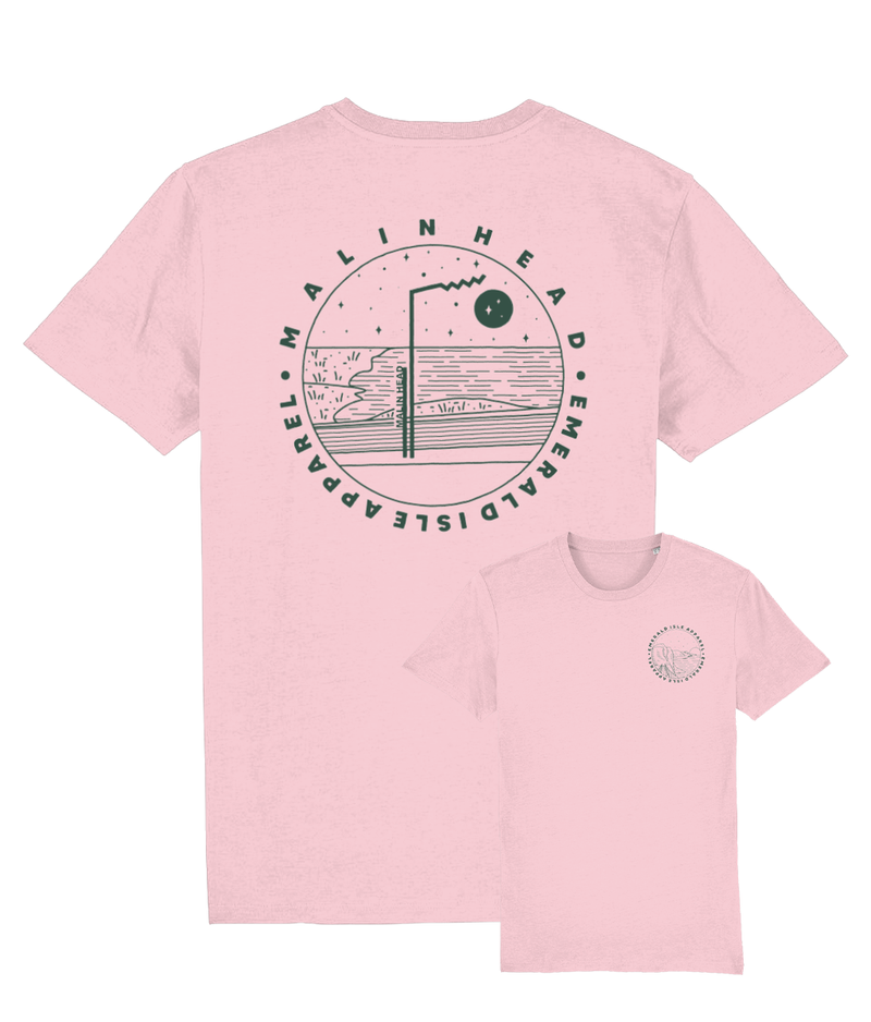 Cotton Pink Malin Head Unisex T-Shirt