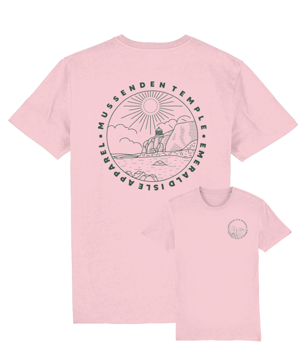 Cotton Pink Mussenden Temple Unisex T-Shirt