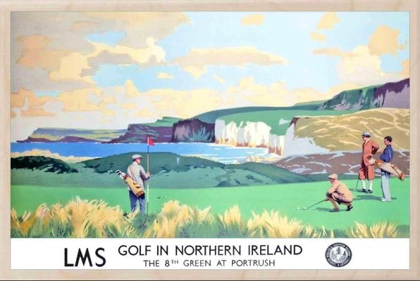 Portrush Golf Northern Ireland Wooden Postcard - The Wooden Postcard Company