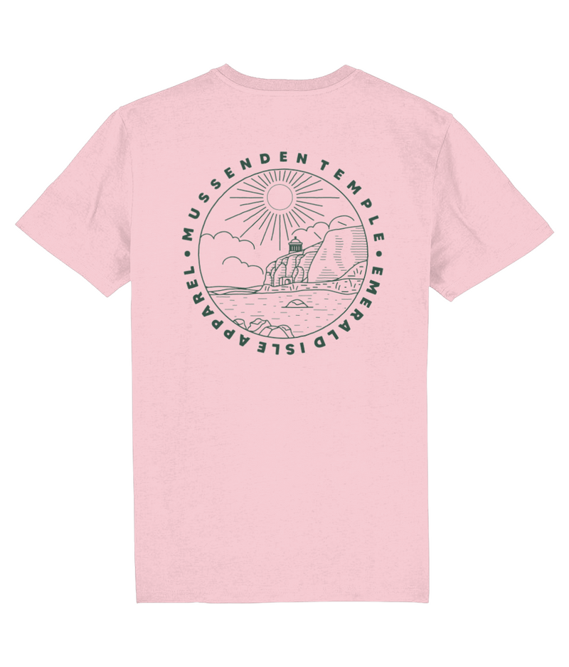 Cotton Pink Mussenden Temple Unisex T-Shirt