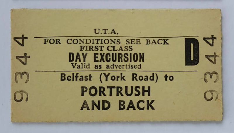Northern Ireland 'North Coast' framed railway tickets - Range 1