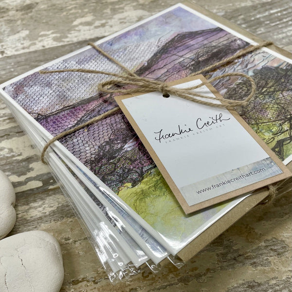 IRISH LANDSCAPE COLLECTION (6 PACK) Mixed-Media Stitched Greeting Cards