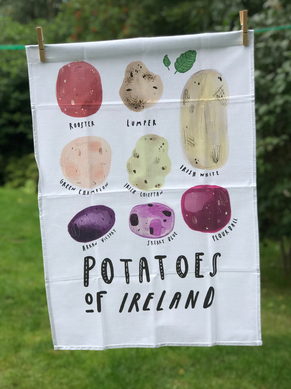 Potatoes of Ireland Tea Towel