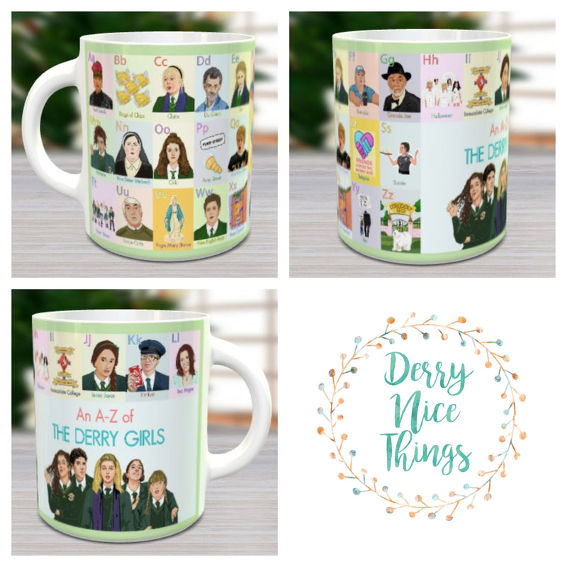 An A-Z of Derry Girls Mug