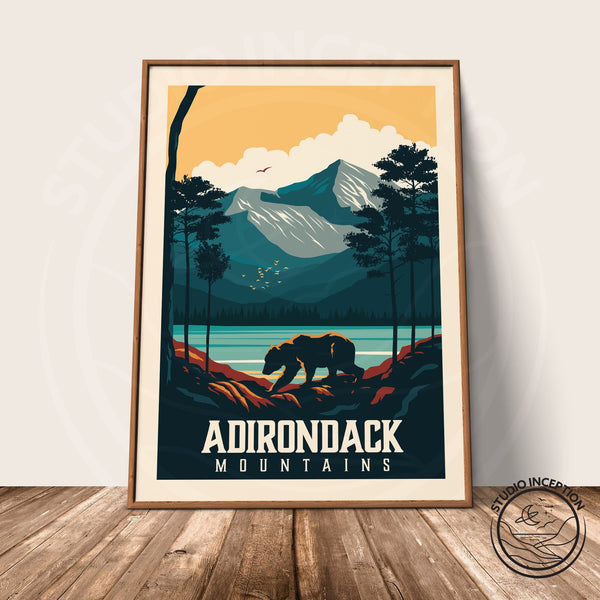 Adirondack Mountains Traditional Style Print