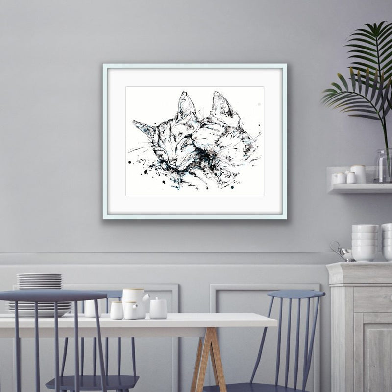 Affection - Cat Print, 45x56cm with Mount Options