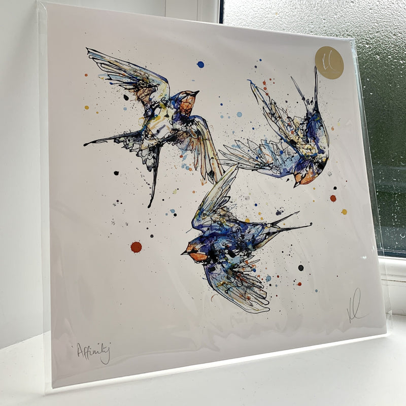 Affinity - Swallows Print with Size and Presentation Options