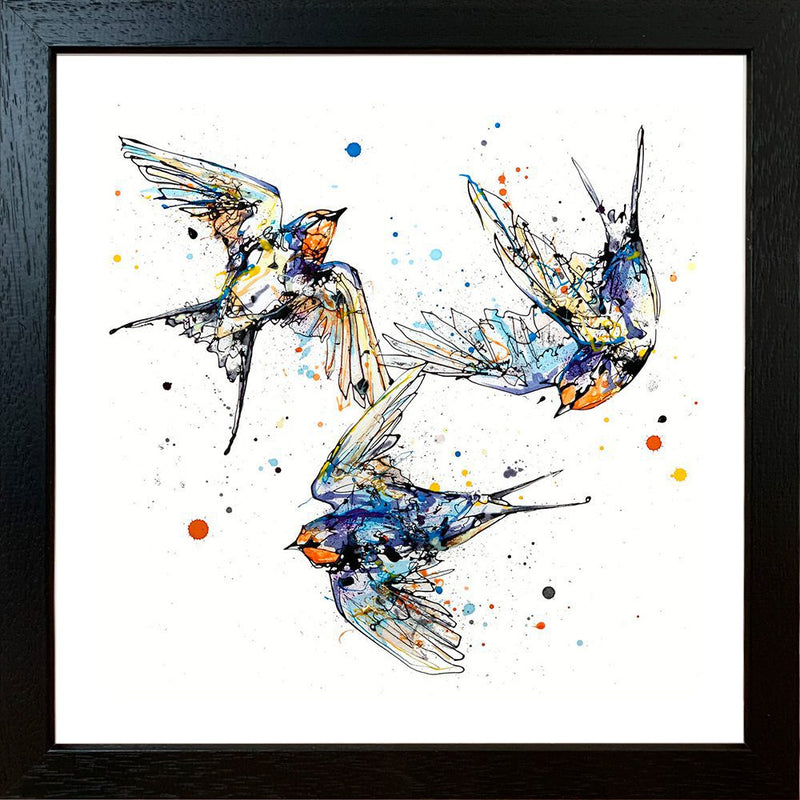 Affinity - Swallows Print with Size and Presentation Options