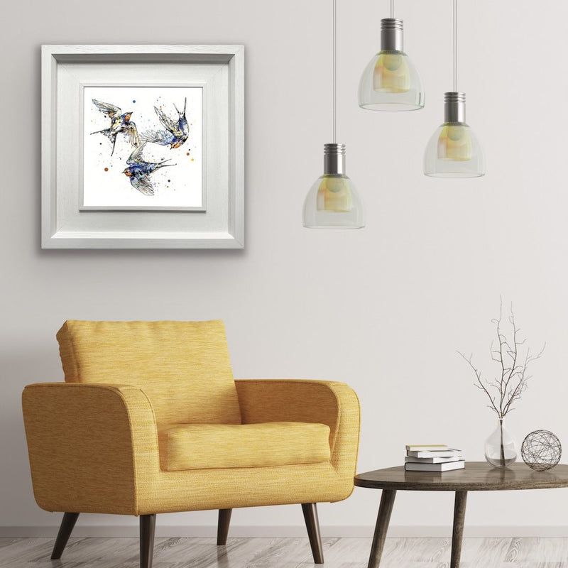 Affinity - Swallows Print with Size and Presentation Options