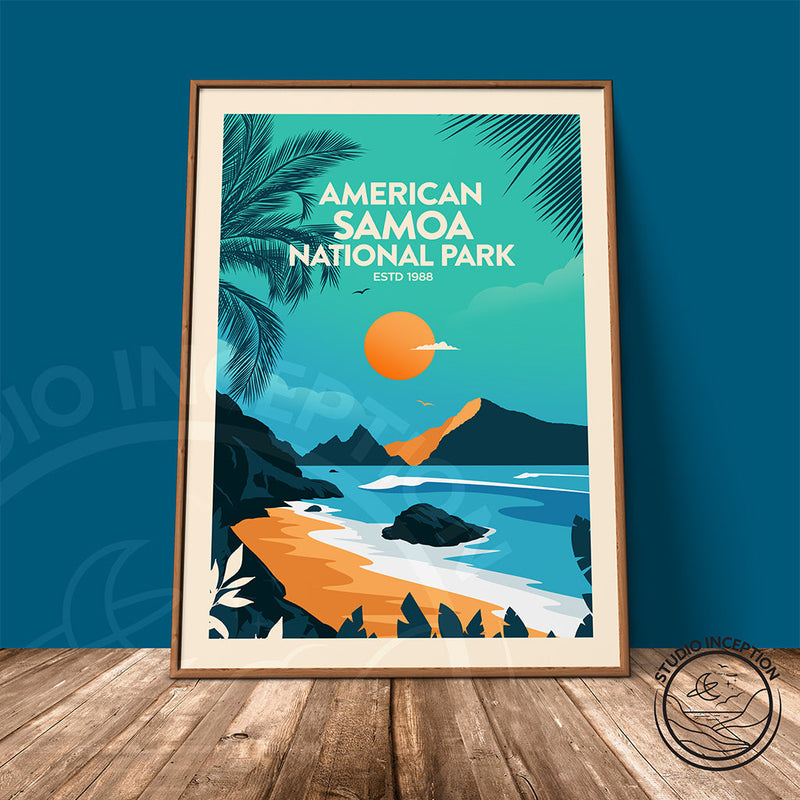 American Samoa National Park Traditional Style Print