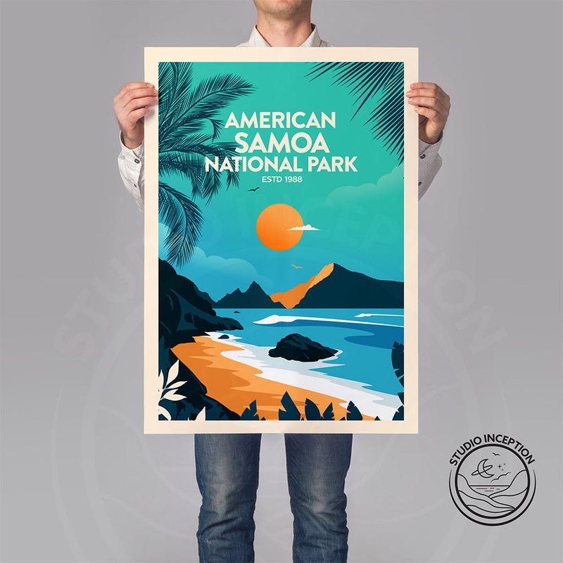 American Samoa National Park Traditional Style Print