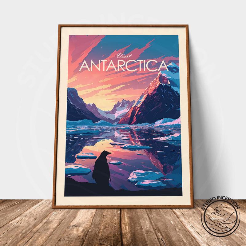 Antarctica Traditional Style Print